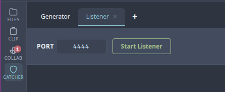 Catcher - new listener form