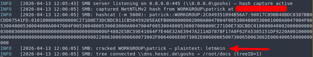 hash captured console